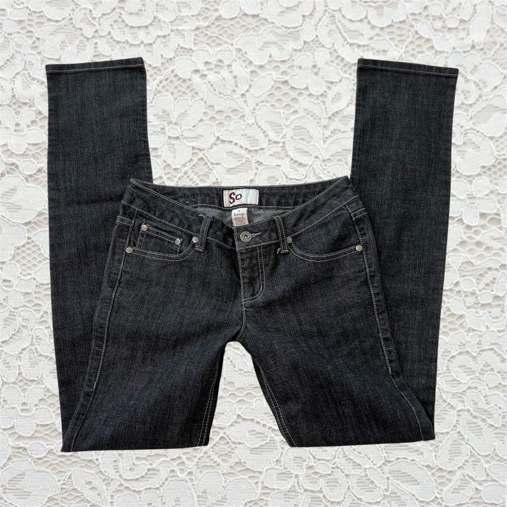 vintage y2k low rie black skinny jeans